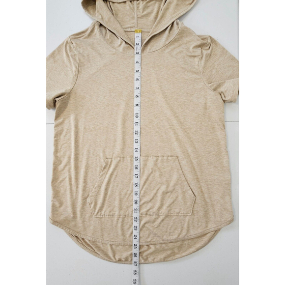zuda Womens Z-Cool Jersey Short Sleeve Hooded Pullover Heather Oatmeal Small - Picture 6 of 15